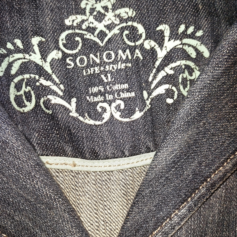 Sonoma Dark Blue Denim Jacket with Hood - Picture 3 of 3
